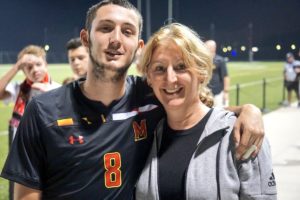 Tonight's Hero with his Proud Mama who traveled 4000 miles to come visit her son's moment