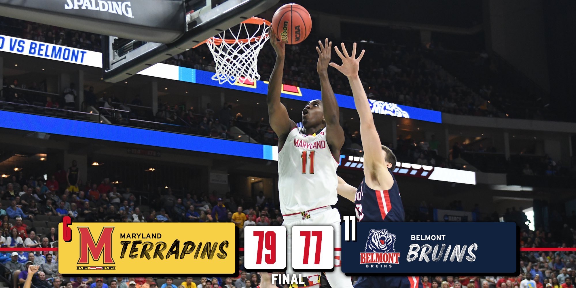 Maryland narrowly defeats Belmont, 79-77