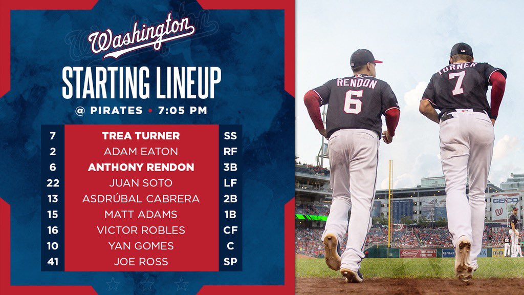 Nationals to open series against Pirates following blowout win; lineup and updates: 8/19/2019