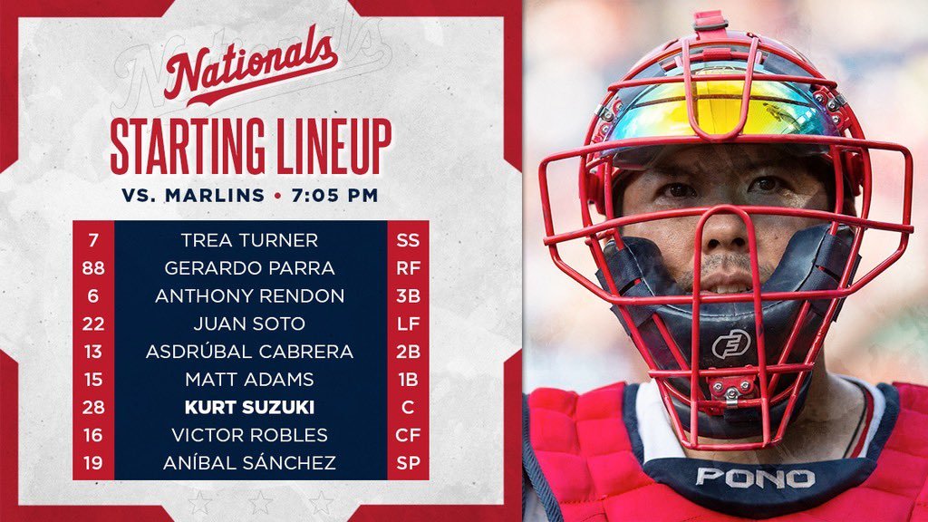 Nationals open weekend series against Marlins; lineup and updates: 8/30/19