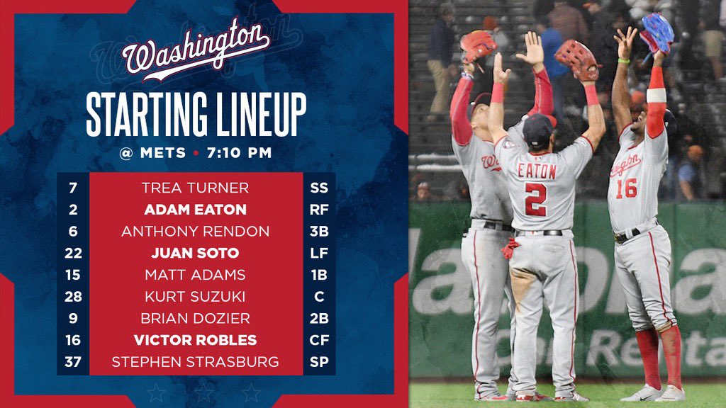 Nationals open critical series against Mets; lineup: 8/9/2019