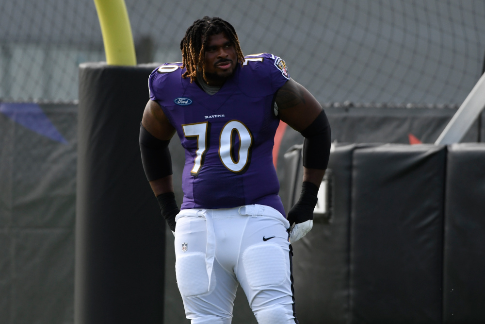 Ravens Orlando Brown Jr has been impressed with veteran guard DJ Fluker in camp thus far