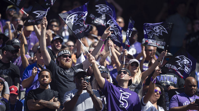Ravens will have fans in stands in Week 8 for Steelers game