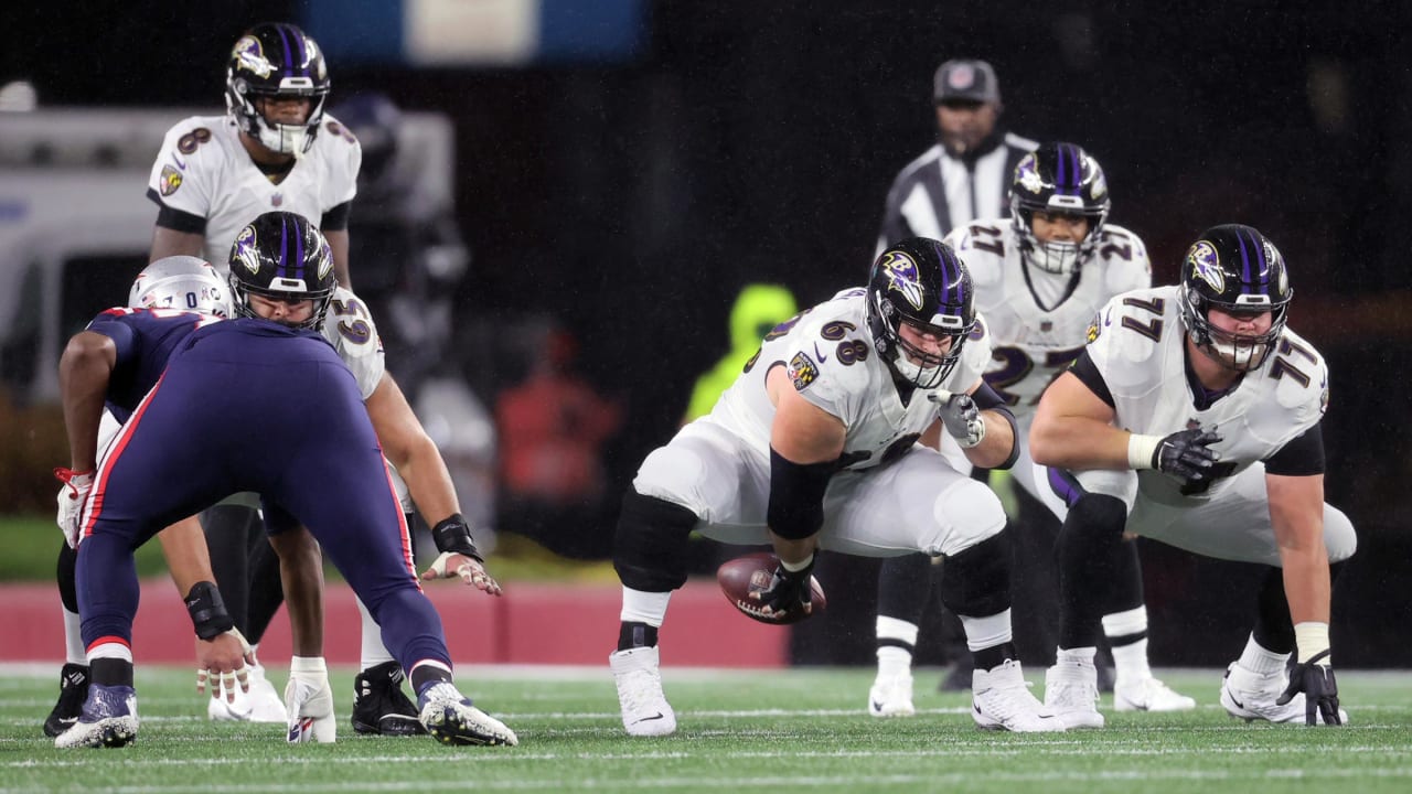 Ravens reshuffled offensive line is still “a work in progress”