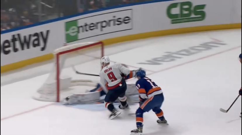 Dimitry Orlov scores the winning goal in overtime against the NY Islanders in NHL action on 1/16/23