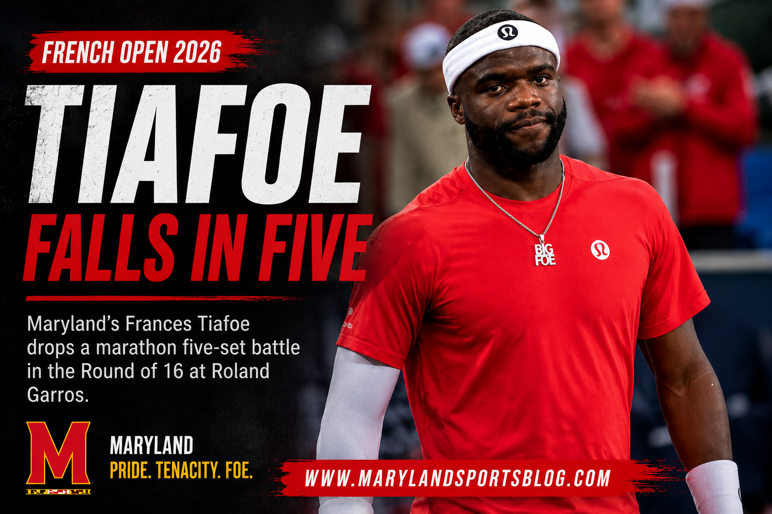 Maryland’s Frances Tiafoe Falls in Five-Set Battle at French Open