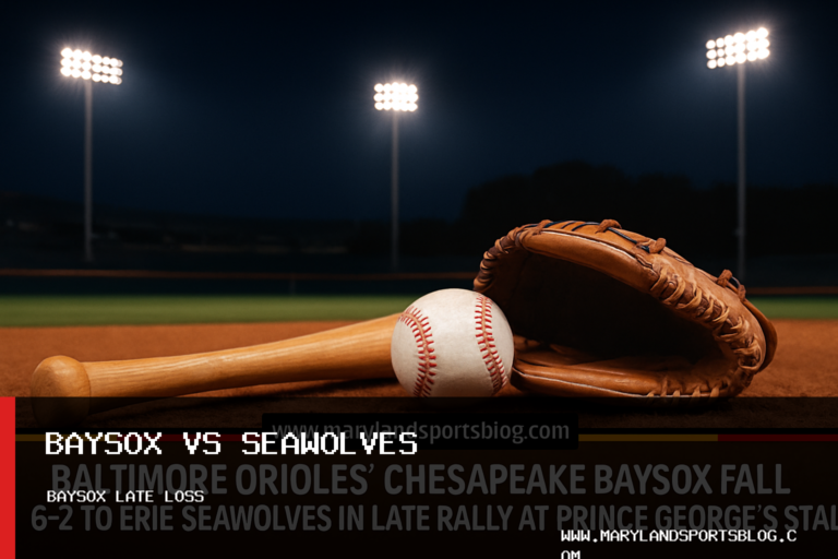 Baltimore Orioles' Chesapeake Baysox Fall 6-2 to Erie SeaWolves in Late Rally at Prince George's Stadium featured image
