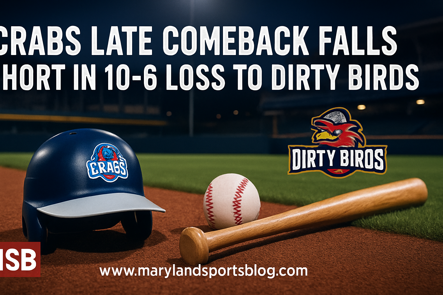 Crabs Late Comeback Falls Short in 10-6 Loss to Dirty Birds