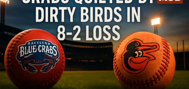 Crabs Quieted by Dirty Birds in 8-2 Loss featured image