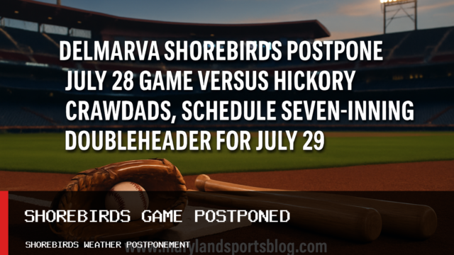 Delmarva Shorebirds Postpone July 28 Game Versus Hickory Crawdads, Schedule Seven-Inning Doubleheader for July 29