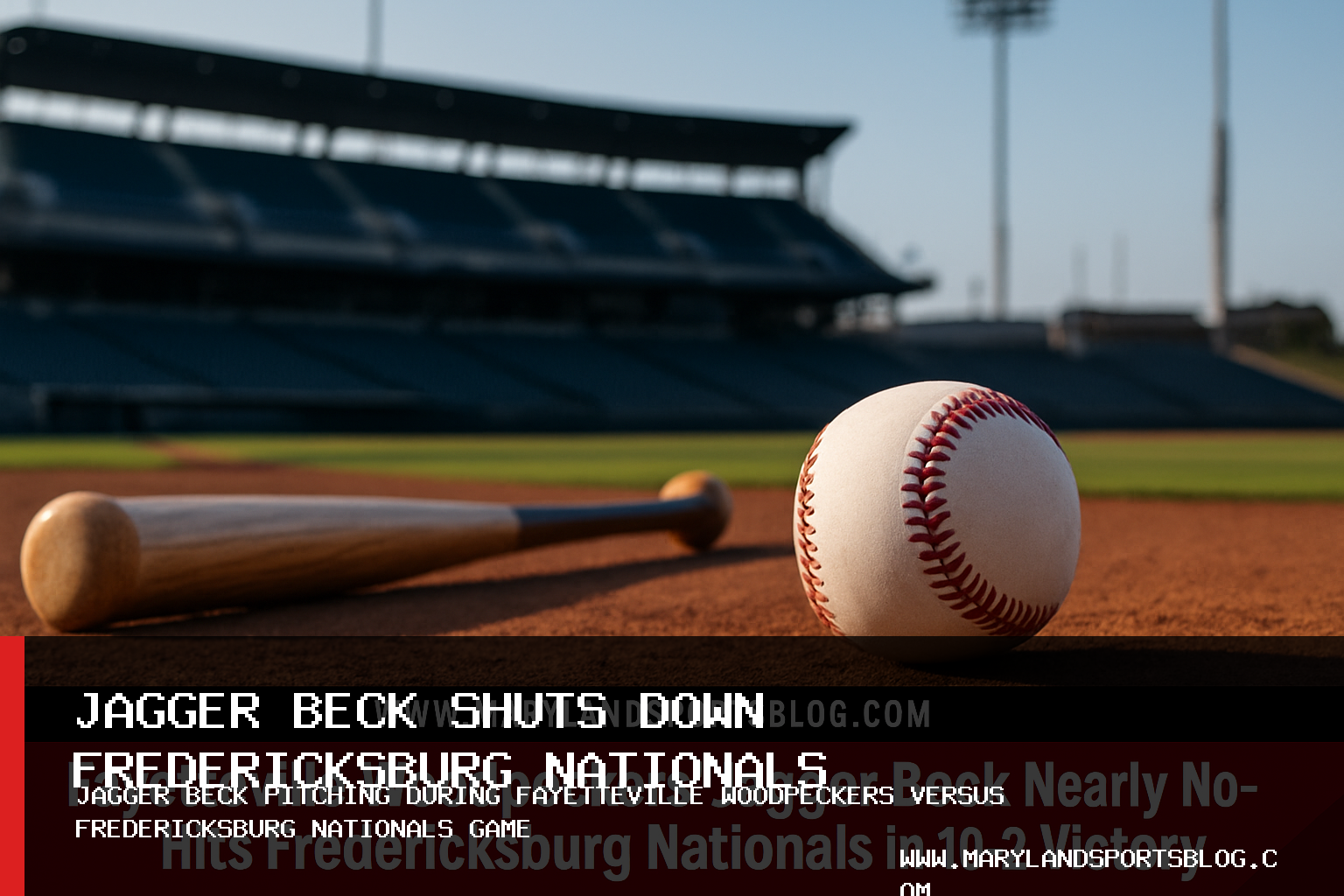 Fayetteville Woodpeckers' Jagger Beck Nearly No-Hits Fredericksburg Nationals in 10-2 Victory featured image