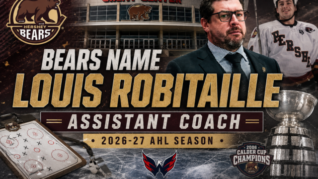 Hershey Bears Bring Back Calder Cup Champion Louis Robitaille as Assistant Coach