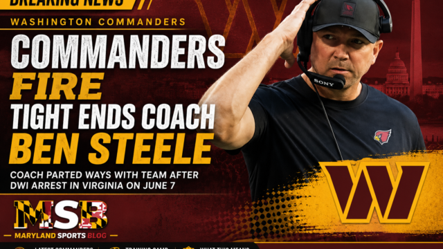 Washington Commanders Fire Tight Ends Coach Ben Steele Following Offseason Arrest