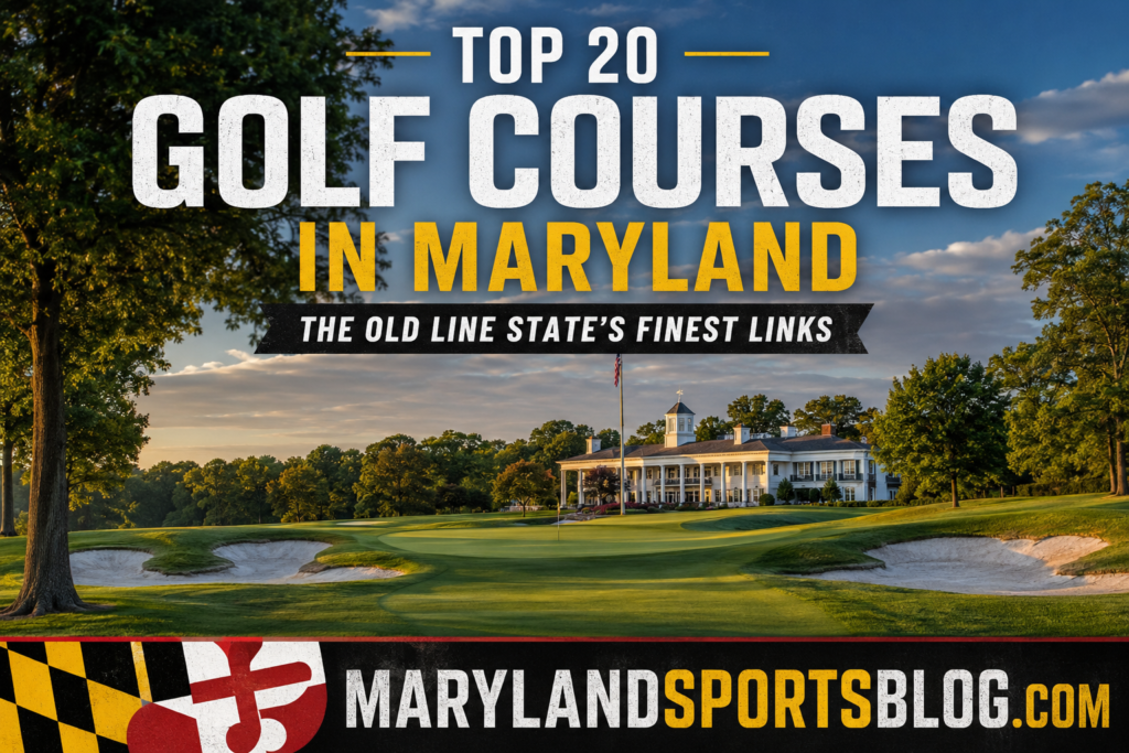 Congressional Country Club (Blue Course) — Bethesda
Baltimore Country Club (East Course/Five Farms) — Lutherville-Timonium
Caves Valley Golf Club — Owings Mills
Burning Tree Club — Bethesda
Woodmont Country Club (North Course) — Rockville
Chevy Chase Club — Chevy Chase
Congressional Country Club (Gold Course) — Bethesda
Columbia Country Club — Chevy Chase
Bulle Rock Golf Course — Havre de Grace (Top Public Course)
Woodmont Country Club (South Course) — Rockville
Four Streams — Beallsville
TPC Potomac at Avenel Farm — Potomac
U.S. Naval Academy Golf Club — Annapolis
Links at Perry Cabin — St. Michaels
Whiskey Creek Golf Club — Ijamsville
The Links at Lighthouse Sound — Bishopville