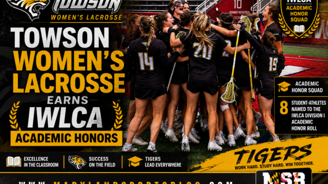 Towson Women’s Lacrosse Earns IWLCA Academic Recognition, Eight Tigers Honored for Excellence in the Classroom