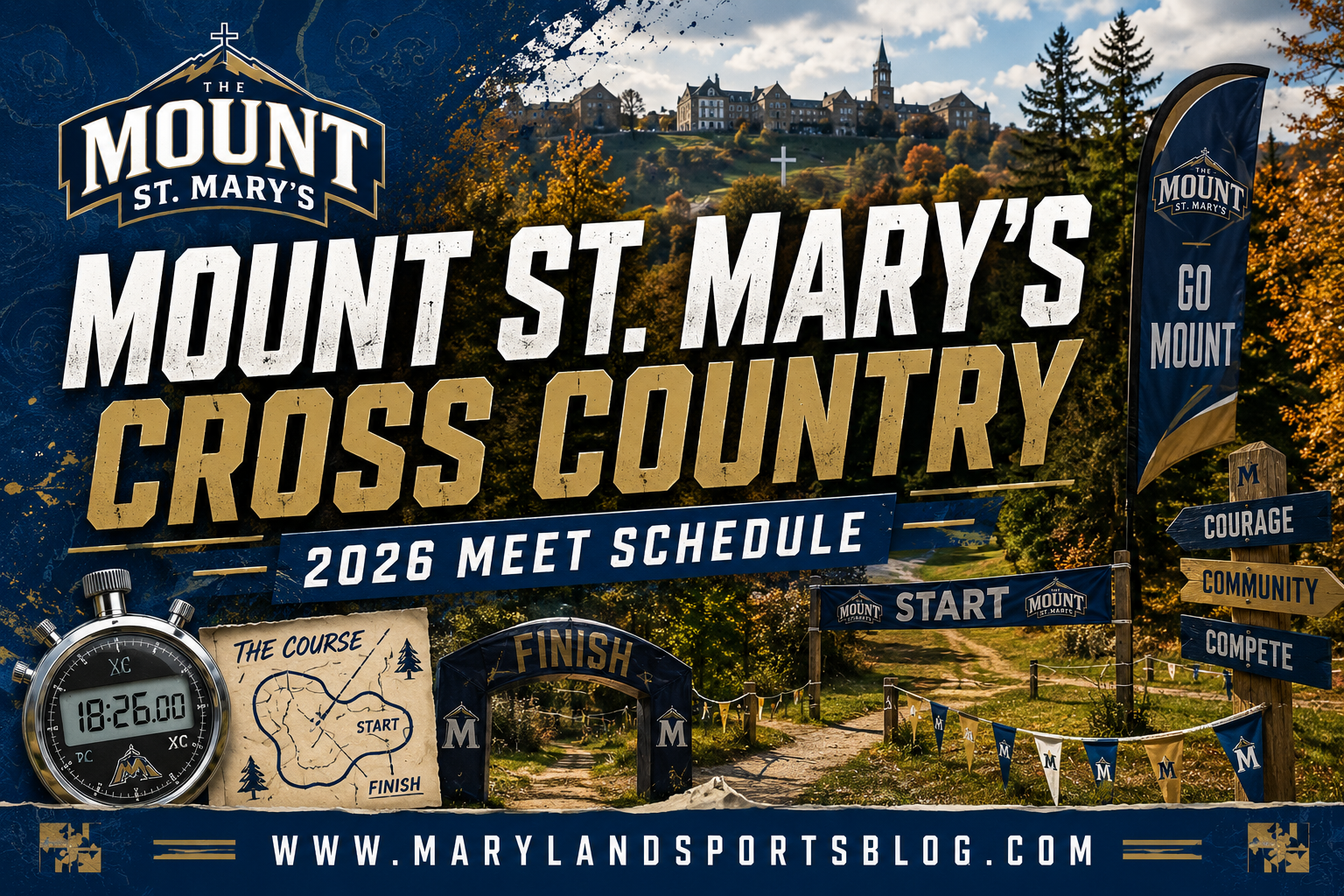 Mount St. Mary’s Cross Country Announces 2026 Meet Schedule: Mountaineers Ready for Challenging Fall Campaign