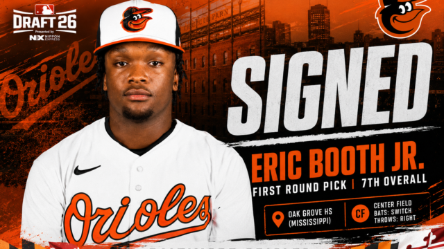 Orioles Sign First-Round Pick Eric Booth Jr. to Near Slot Deal