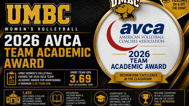 UMBC Volleyball Earns AVCA Team Academic Award, Continuing Tradition of Excellence in the Classroom