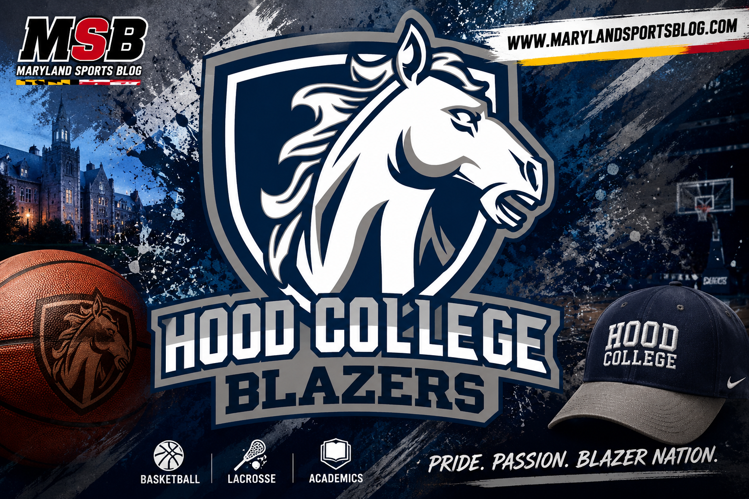 Hood College Blazers Maryland Sports Blog is your source for comprehensive coverage of Hood College Blazers athletics, one of Maryland's premier NCAA Division III athletic programs. Based in Frederick, Maryland, the Blazers compete in the Middle Atlantic Conference (MAC Commonwealth) and have built a reputation for excellence in competition, academics, and community involvement. Hood sponsors more than 20 varsity sports, including baseball, men's and women's basketball, cross country, field hockey, golf, ice hockey, lacrosse, soccer, softball, swimming, tennis, track & field, volleyball, wrestling, men's volleyball, esports, and more. This category features breaking news, game recaps, schedules, recruiting updates, player and coach profiles, season previews, championship coverage, conference races, academic honors, postseason appearances, and in-depth analysis from across the entire Hood College athletic department. From the hardwood and the diamond to the pool, track, and ice, Maryland Sports Blog follows the student-athletes and coaches who represent the Blazers with pride. Whether you are an alumnus, student, family member, recruit, or passionate Division III sports fan, this is your destination for the latest Hood College athletics news and features. Follow the Blazers all year long with Maryland Sports Blog as we continue to spotlight one of Maryland's fastest-growing collegiate athletic programs. 