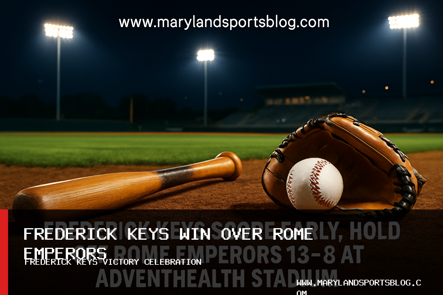 Frederick Keys Score Early, Hold Off Rome Emperors 13-8 at AdventHealth Stadium featured image
