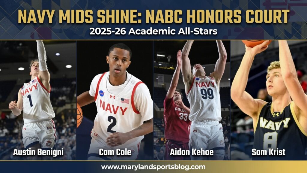 Navy Men's Basketball Continues Academic Success as Four Midshipmen Earn NABC Honors Court Recognition