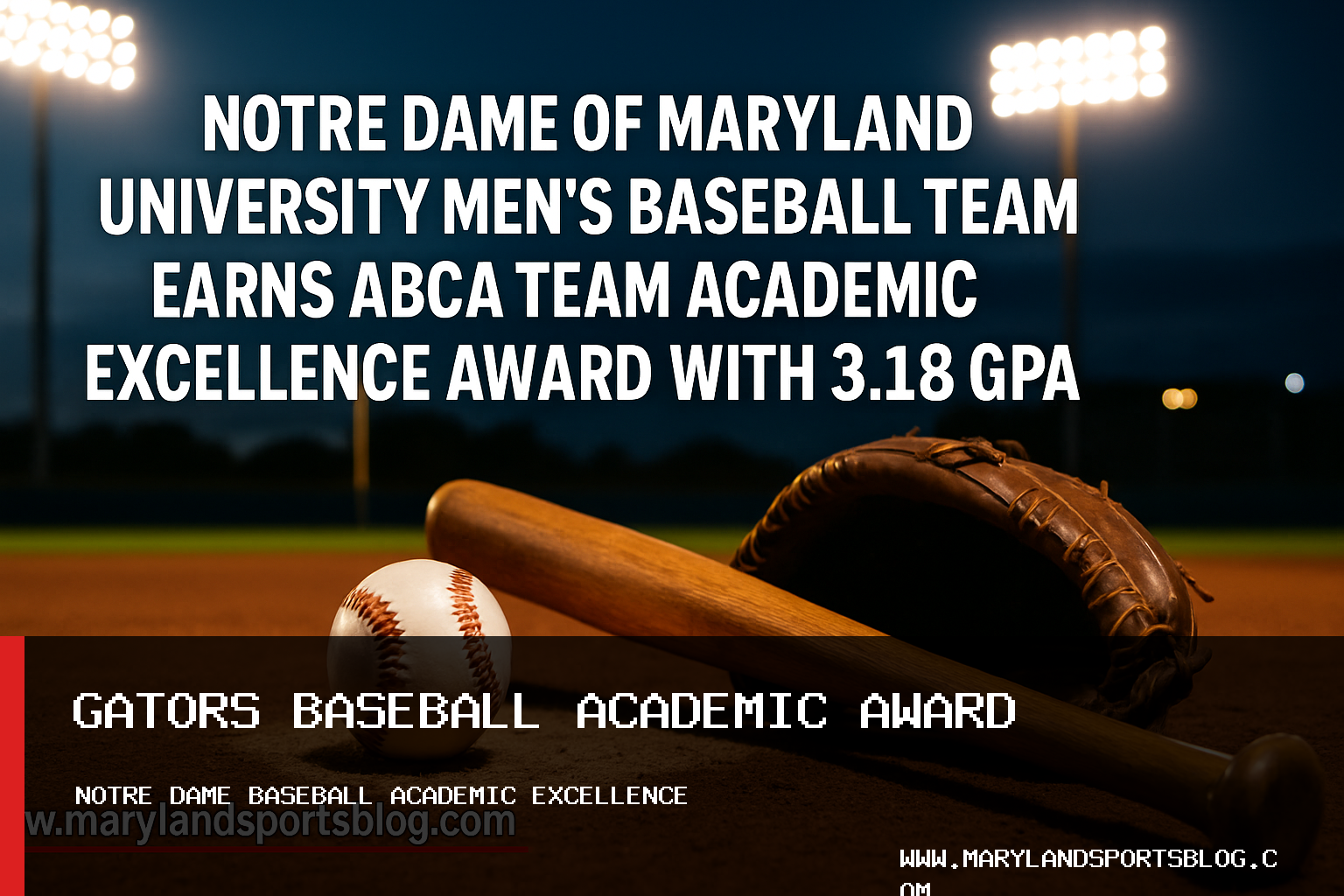Notre Dame of Maryland University Men's Baseball Team Earns ABCA Team Academic Excellence Award with 3.18 GPA featured image