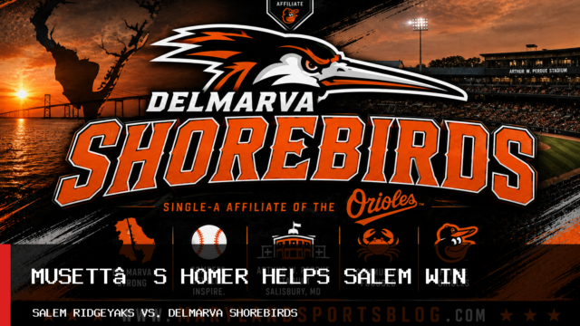 Andruw Musett’s Three-Run Homer Helps Salem RidgeYaks Defeat Delmarva Shorebirds 9-3