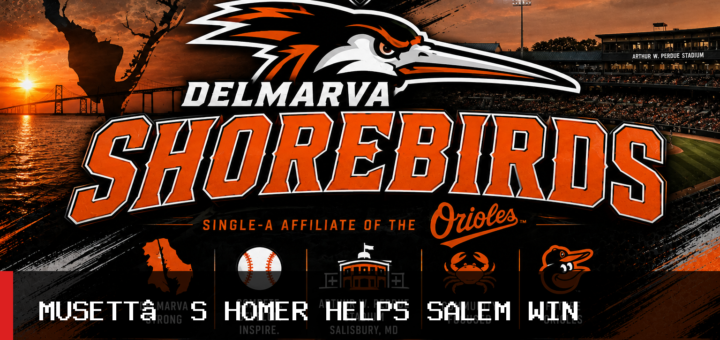 Andruw Musett’s Three-Run Homer Helps Salem RidgeYaks Defeat Delmarva Shorebirds 9-3 featured image