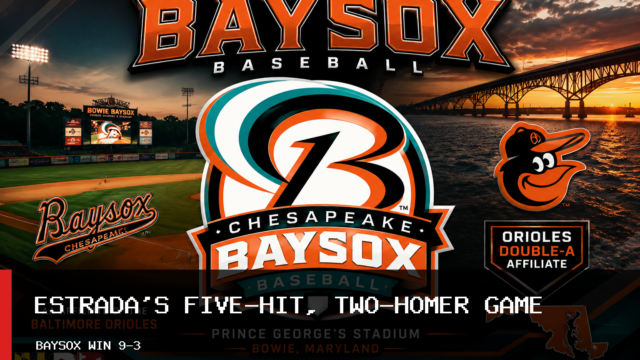 Aron Estrada Leads Chesapeake Baysox Past Reading Fightin Phils With Five Hits and Two Homers