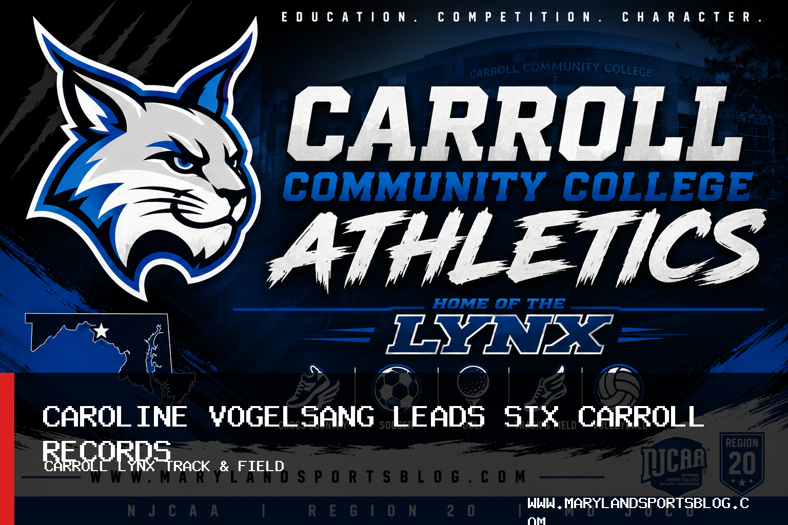 Caroline Vogelsang Leads Carroll Community College Lynx Track & Field Team to Six School Records at Millersville featured image