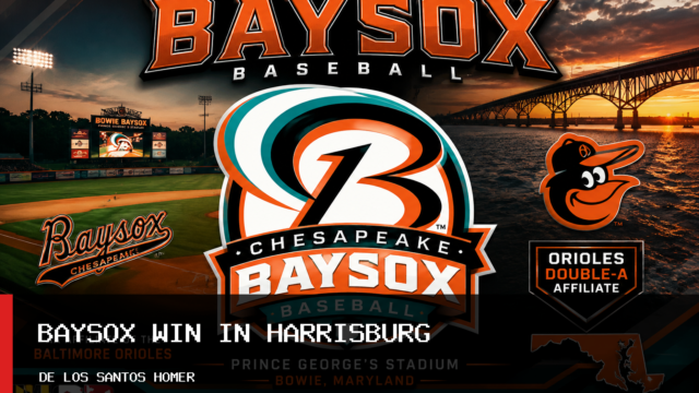 Chesapeake Baysox Baseball Beat Harrisburg Senators 2-1 as Anderson De Los Santos Hits Seventh-Inning Homer