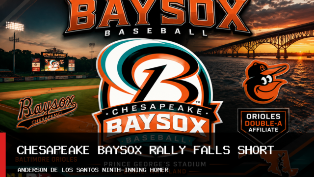 Chesapeake Baysox Baseball Falls 6-4 to Reading Fightin Phils as Anderson De Los Santos Homers