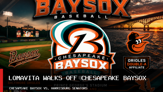 Chesapeake Baysox Baseball Lose 5-4 to Harrisburg Senators on Caleb Lomavita Walk-Off Homer