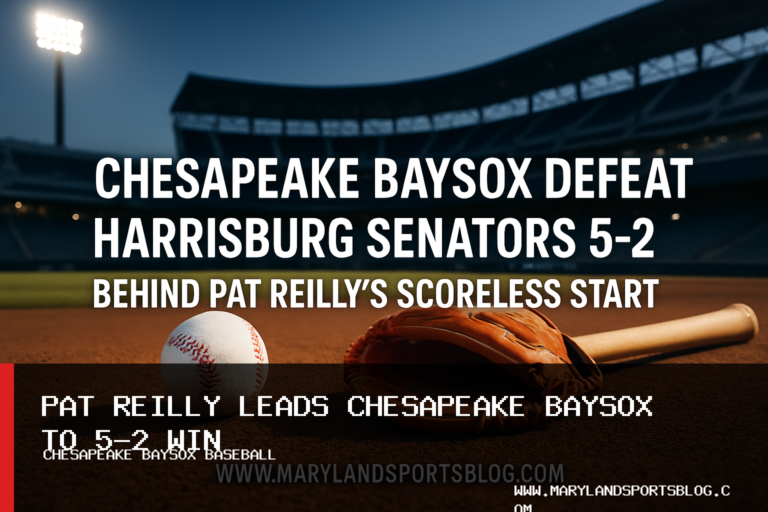 Chesapeake Baysox Defeat Harrisburg Senators 5-2 Behind Pat Reilly’s Scoreless Start featured image