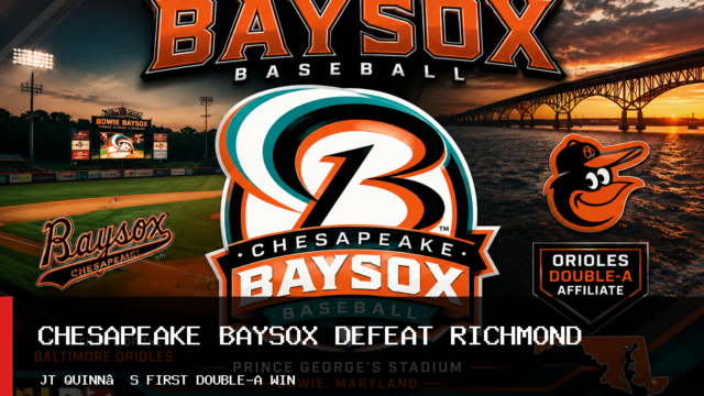 Chesapeake Baysox Defeat Richmond Flying Squirrels 4-3 as JT Quinn Earns First Double-A Win