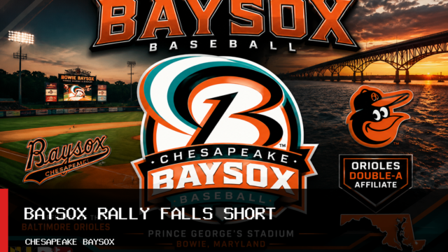 Chesapeake Baysox Rally From Four-Run Deficit Before 5-4 Loss to Harrisburg Senators