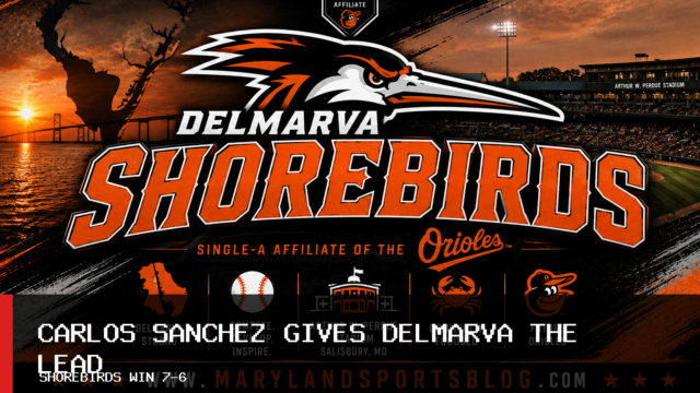 Delmarva Shorebirds Rally Past Fredericksburg Nationals 7-6 on Carlos Sanchez’s Eighth-Inning Triple