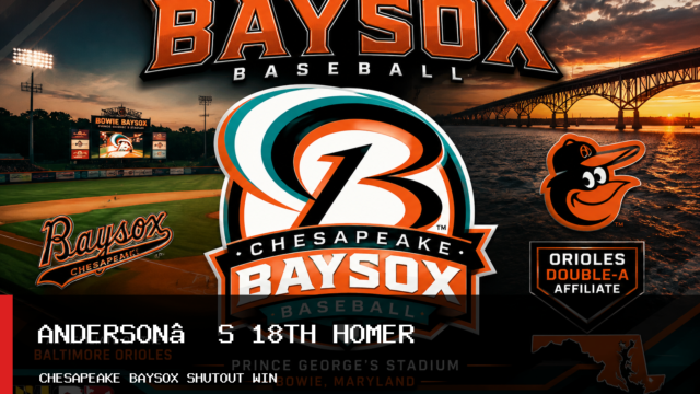 Ethan Anderson Homers as Chesapeake Baysox Shut Out Harrisburg Senators