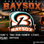 Ethan Anderson’s Two-Run Homer Leads Chesapeake Baysox to Rain-Shortened Win Over Harrisburg Senators