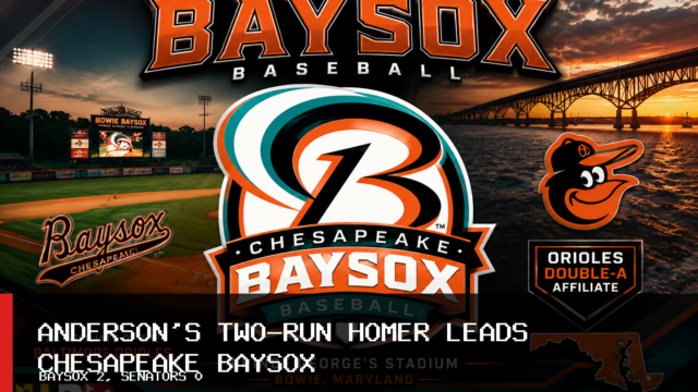 Ethan Anderson’s Two-Run Homer Leads Chesapeake Baysox to Rain-Shortened Win Over Harrisburg Senators