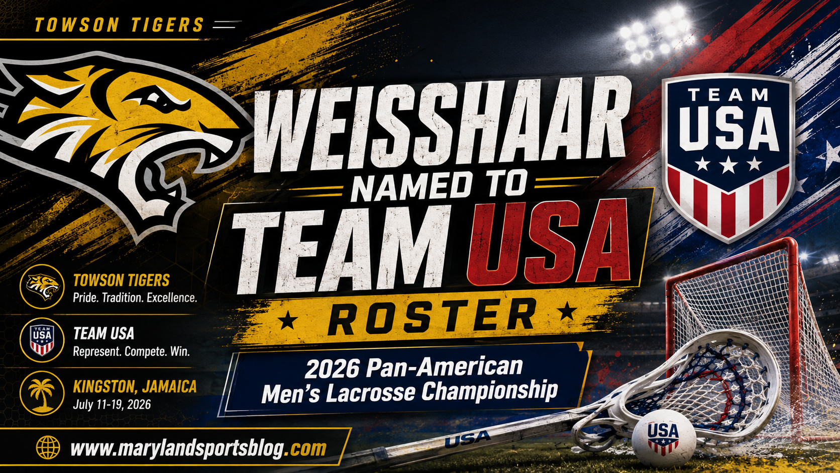 Towson Legend Mikey Weisshaar Named to Team USA for Pan-American Lacrosse Championship