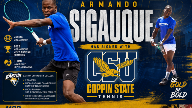 Coppin State Lands International Standout Armando Sigauque to Bolster Men’s Tennis Roster