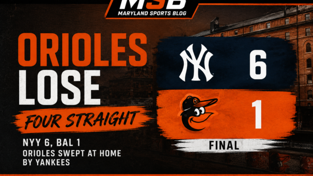 The Baltimore Orioles’ rough stretch continued Thursday night, as the New York Yankees completed a three-game sweep with a 6-1 win at Oriole Park at Camden Yards