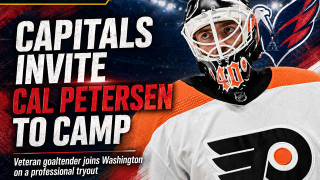 Capitals Add Veteran Goaltender Cal Petersen on Professional Tryout for Training Camp