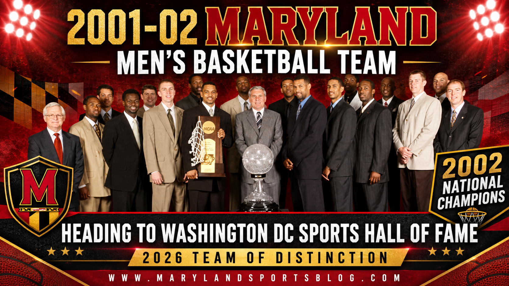 Maryland’s 2001-02 National Championship Team Heading to Washington DC Sports Hall of Fame
