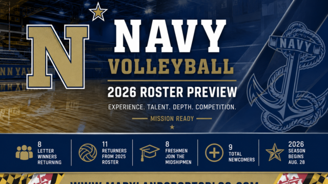 Navy Volleyball Reloads With Deep 2026 Roster, Large Freshman Class