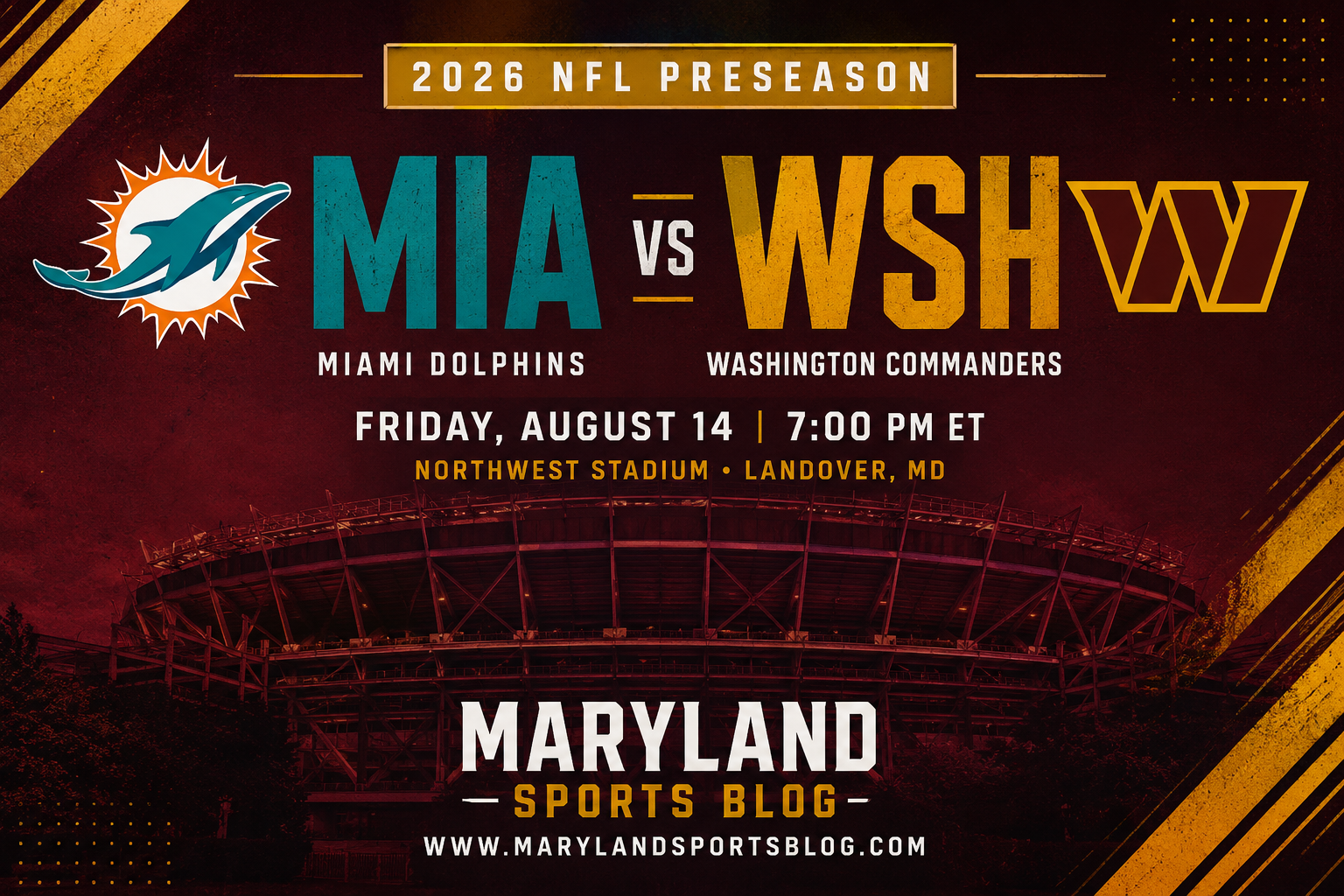 Commanders Open 2026 Preseason Against Dolphins as Roster Battles Take Center Stage