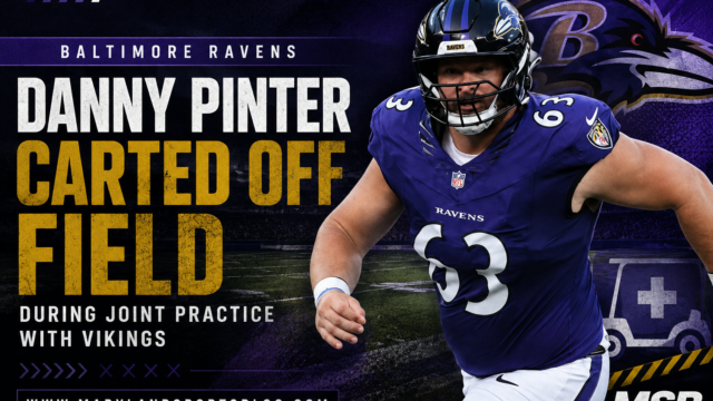 Ravens Center Danny Pinter Carted Off Field During Joint Practice With Vikings
