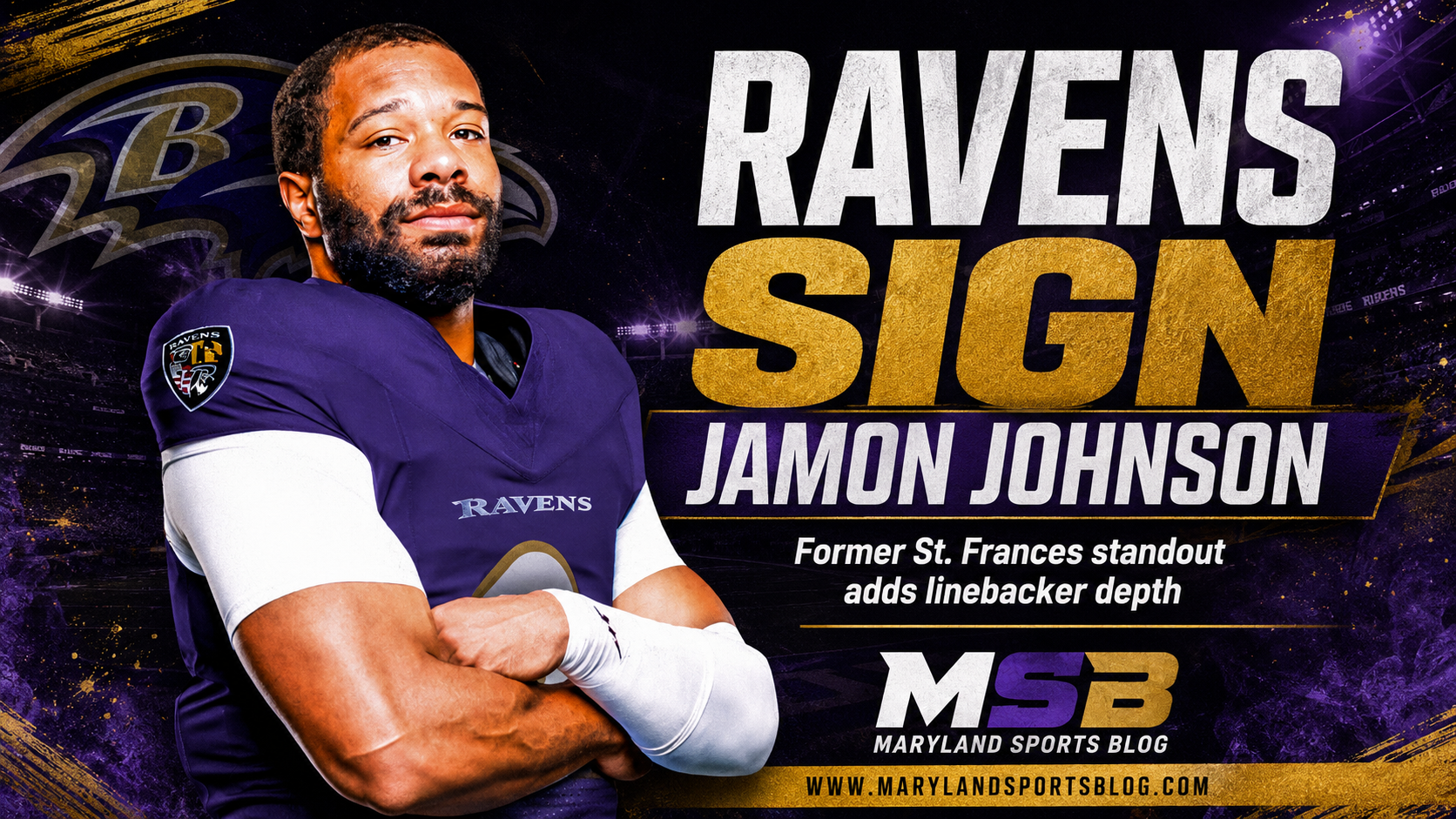 Ravens Bring Baltimore Product Jamon Johnson Home, Add Linebacker Depth During Training Camp