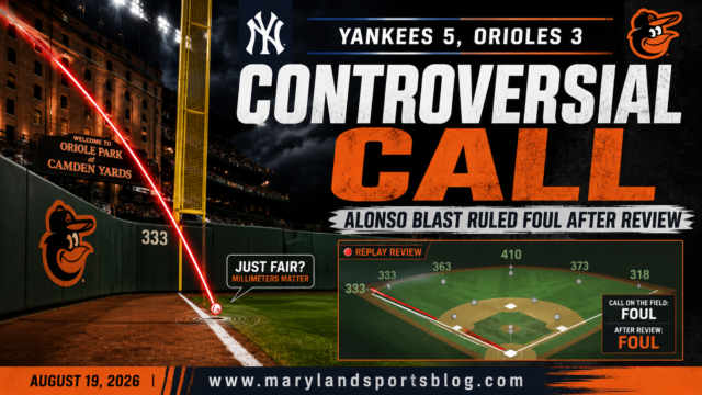 Controversial Replay Call Costs Orioles as Yankees Win 5-3 at Camden Yards